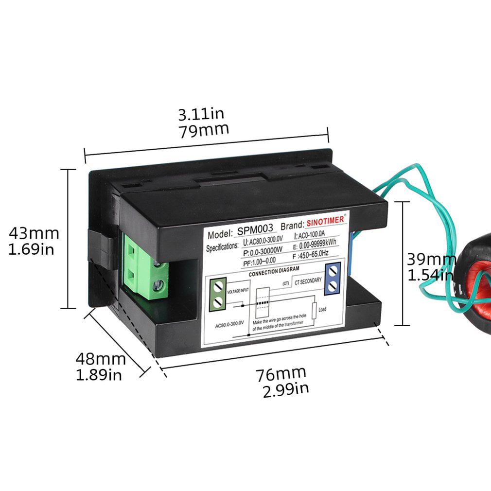 Details about   LCD Digital Panel Wattmeter Energy Power Meter Voltage Voltmeter Current Ammeter 