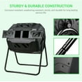 thumbnail image 4 of 43 Gallon Tumbling Composter, Outdoor Dual Chamber Composter, Rotating Compost Tumbler Bin, Black, 4 of 7
