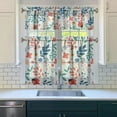 thumbnail image 3 of Floral Vintage Curtains 36 Inch Short - 3 Panel Boho Farmhouse Set with Rustic Wildflowers, Rod Pocket, 3 of 6