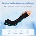 thumbnail image 4 of Toudaret Summer Arm Sleeves 1 Pair Moisture-wicking Arm Sleeves Solid Color High Elasticity Super Soft Breathable Quick-drying Uv-proof Sports Arm Sleeves, 4 of 8