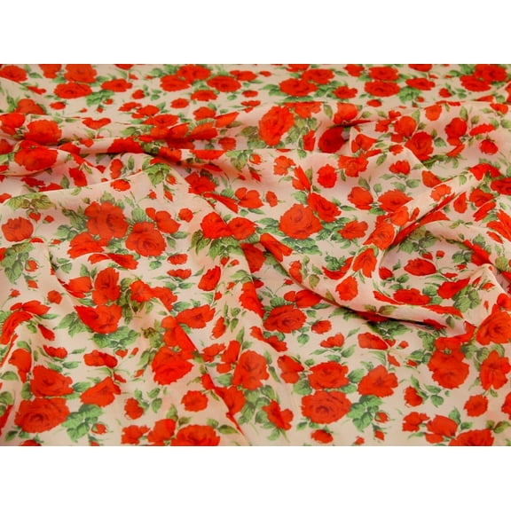 Liberty London Carline Rose Regent Silk Sheer Chiffon Fabric - per yard