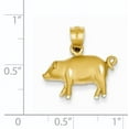 thumbnail image 2 of Beautiful 14K Diamond-cut Pig Pendant, 2 of 2