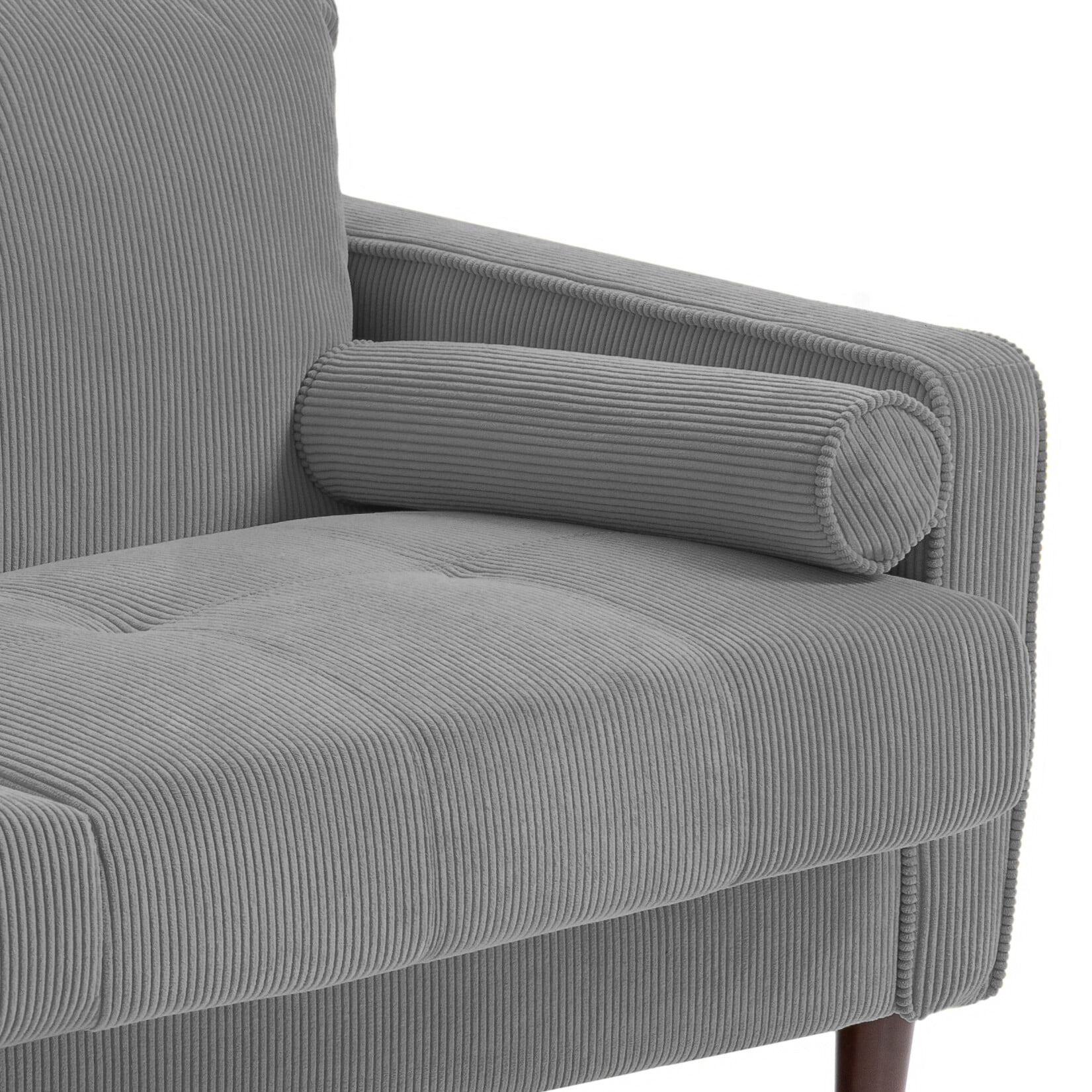 UIXE 62'' Loveseat Sofa for Living Room Indoor 2-seater Sofa Small Couch for Bedroom Office, Light Grey