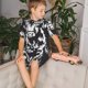 thumbnail image 4 of Balery Floral Cow Silhouette Conjunto de Pijama Infantil de Manga Corta con Estampado – Ropa de Dormir de Algodón Suave-XX-Large, 4 of 6