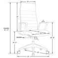 thumbnail image 7 of Leisuremod Hilton Leather Office Chair in Green, 7 of 7