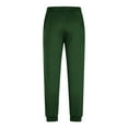 thumbnail image 5 of SERTG Men's Casual Pants Solid Color Straight Leg Pants with Drawstring Fashion Spring Fall Slim Fitted Elastic Ankle Men's Trousers Jogger Pants(Green,S), 5 of 8