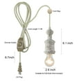 thumbnail image 5 of TOMIYA 1 Light Kitchen Island Plug in Swag Hanging Light,  Farmhouse Wood Pendant Light for Bedroom, 5 of 8