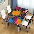 thumbnail image 3 of Yayeee Tablecloths for Rectangular Tables 60 x 108 inch Party Table Cover, Futuristic Circles, 3 of 6
