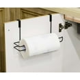 thumbnail image 2 of Basicwise Hanging Paper Towel Holder Over-the-Cabinet Door Organizer Rack Space-Saving Kitchen and Under-Sink Storage Solution for Standard Rolls with Easy Access for Home Office and Everyday Use, 2 of 5