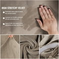 thumbnail image 2 of TOPCHANCES Velvet Futon Cover Armless Sofa Covers Sofa Bed Covers Stretch Futon Couch Cover Sofa Slipcover Furniture Protector Thick Soft Velvet Fabric, Camel, 2 of 8