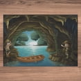 thumbnail image 3 of Ambesonne Colorful Jigsaw Puzzle, Young Explorers in a Cave, Heirloom-Quality Fun Activity for Family Durable Cardboard, 1000 pcs, Brown and Multicolor, 3 of 5