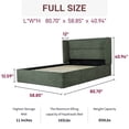 thumbnail image 3 of Hydraulic Gas Lift Up Storage Upholstered Platform Bed, 3 of 5