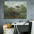thumbnail image 5 of Epic Graffiti 'The Artist’s Garden In Argenteuil' by Claude Monet, Giclee Canvas Wall Art, 34"x26", 5 of 8