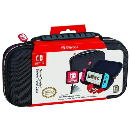 RDS Industries - Nintendo Switch and Nintendo Switch Lite, Black Video Game Traveler Deluxe, Video Game Travel Carrying Case