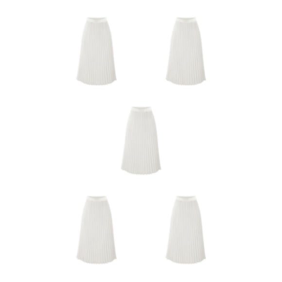 Qarigey Poliéster Negra Con Cintura Elástica - Máxima Comodidad Para Look De Verano Plisada Faldas Largas Midi Blanca XL 1 Type2 NO2