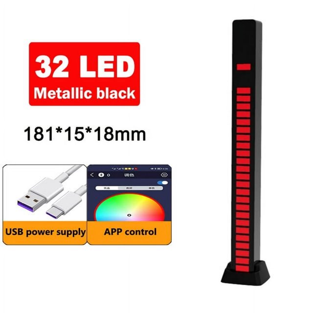 RGB Sound Control LED Light App Control Pickup Voice Activated Lights Color Ambient LED Lamp Bar of Music Ambient Light
