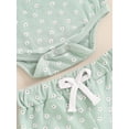 thumbnail image 6 of Bagilaanoe 3pcs Newborn Baby Girl Shorts Set Short Sleeve Floral Print Romper Tops + Shorts + Headband 3M 6M 12M 18M Infant Casual Summer Clothes, 6 of 7
