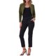 thumbnail image 2 of INSPIRAR CHIC Cárdigan Corto de Mujer con Mangas Largas y Cuello Redondo, Ligero, Talla XL, Verde Ejército, 2 of 6
