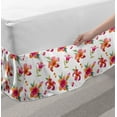 thumbnail image 2 of Spring Bed Skirt, Watercolor Style Composition with Seasonal Flourishing Nature Themed Petal Blossom, Elastic Bedskirt Dust Ruffle Wrap Around for Bedding Decor, 4 Sizes, Multicolor, by Ambesonne, 2 of 2