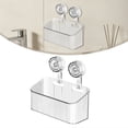 2 Pcs Shower Caddy Suction Cup Heavy Duty Bathroom Organizer Removable ...