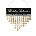 thumbnail image 1 of Family Birthday Board Plaque DIY Hanging Wooden Birthday Reminder Calendar B, 1 of 6