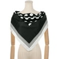 thumbnail image 2 of INSPIRE CHIC Women Polka Dots 35"x35" Large Square Scarf Satin Silk Like Head Wrap Bandanas Neck Scarves Black 35.4x35.4", 2 of 6