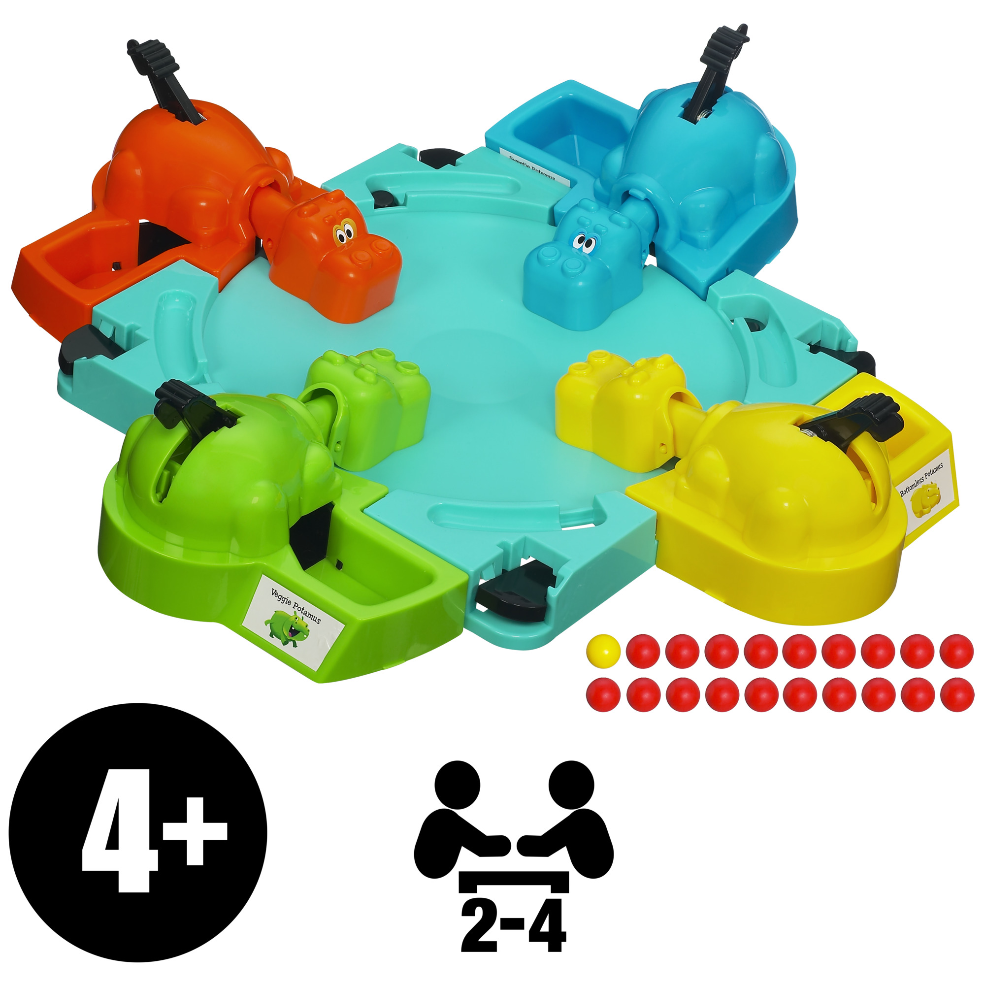 Elefun & Friends Hungry Hungry Hippos Board Game, 2-4 Players - image 2 of 11