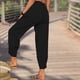 thumbnail image 5 of Pantalones casuales de algodón de lino Pantalones sueltos de verano para mujer Estilo bohemio Ropa diaria FLhrweasw Nuevo, 5 of 7