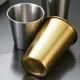 thumbnail image 3 of Nvzi Paquete de 2 vasos de acero inoxidable irrompibles, apilables y duraderos, dorados, 200 ml., 3 of 4