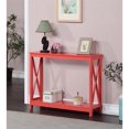 thumbnail image 1 of Convenience Concepts Table Console Oxford avec Étagère en Finition Bois Rose Corail, 1 of 5