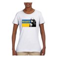 thumbnail image 2 of Support Ukrainian Flag Zelensky RESIST Womens Graphic T-Shirt, White, 3X-Large, 2 of 4