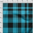 thumbnail image 3 of oneOone Viscose Jersey Blue Fabric Tartan Craft Projects Decor Fabric Printed By The Yard 60 Inch Wide, 3 of 4