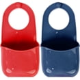 thumbnail image 2 of Servette Home Sponge Holders for Kitchen Sink, Set of 2 PVC Hanging Sponge Caddy - Red and Navy, 2 of 5