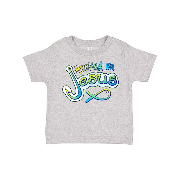 Inktastic Hooked on Jesus Christian Boys or Girls Toddler T-Shirt