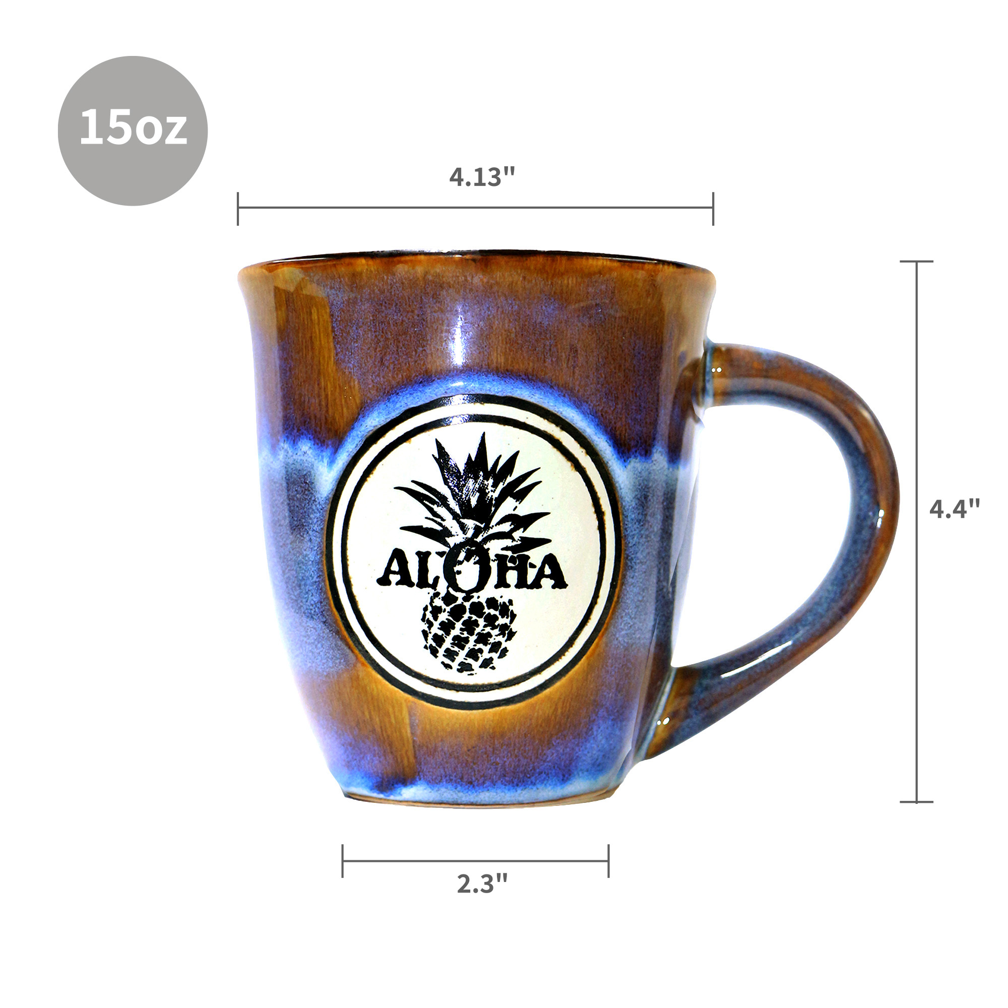 Island Crew 15 oz Pineapple Ceramic Mug