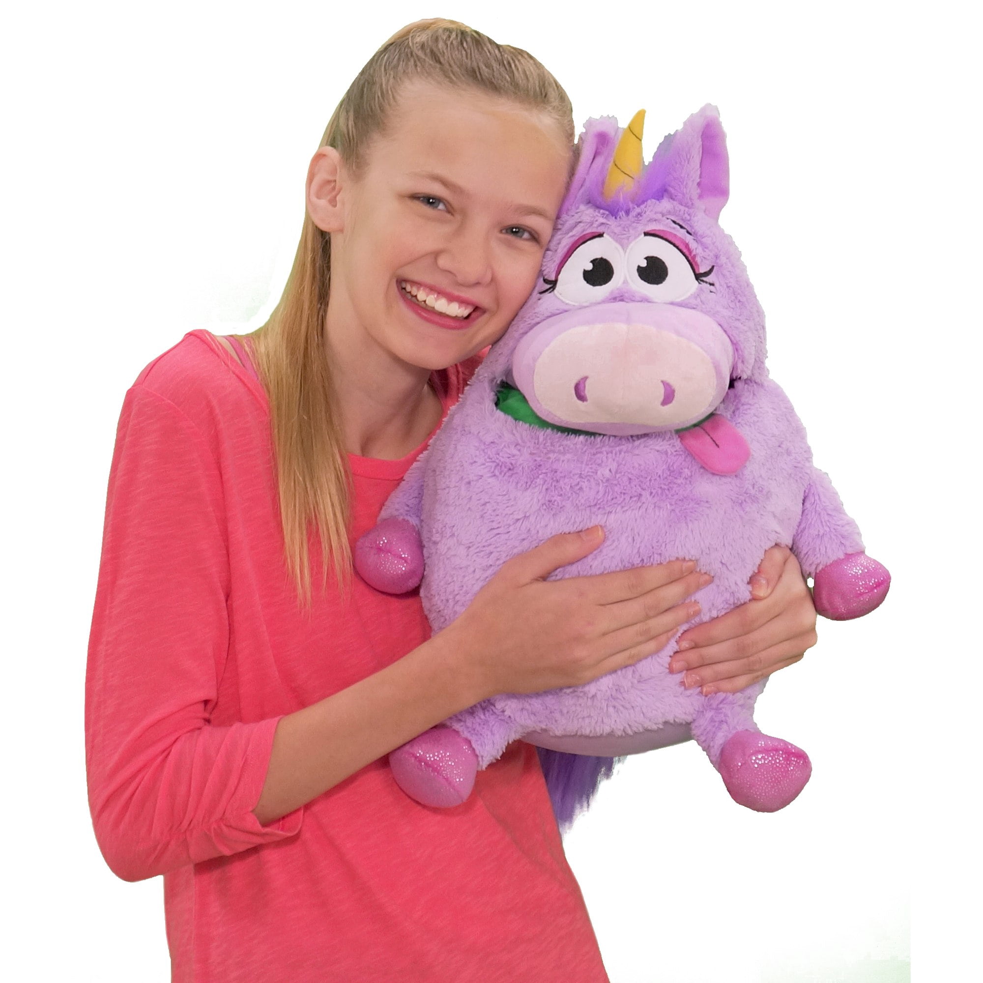 Tummy Stuffers: Unicorn - Purple - Storage Plush, Holds Items-Blankets-Toys Inside, Stuff-Store-Play, Kids Soft Magical Character Companion, Huggable