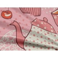 thumbnail image 5 of oneOone Rayon Peach Fabric Tea Party Kettle Sewing Fabric By The Yard Printed Diy Clothing Sewing Supplies 56 Inch Wide, 5 of 8