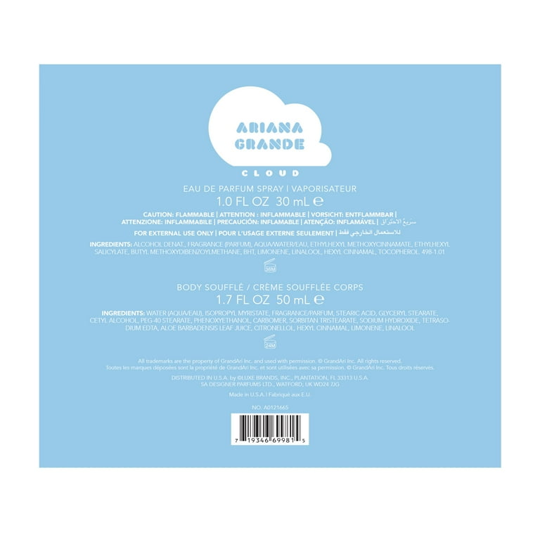 45 Value Ariana Grande Cloud Perfume Gift Set for Women 2 pieces Walmart