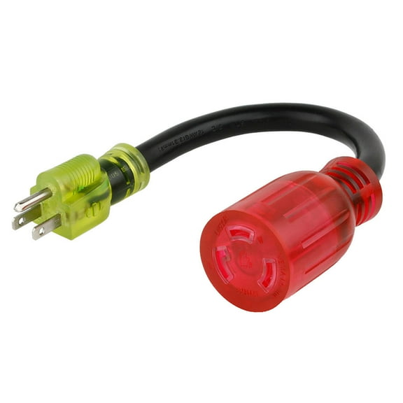 Reliance AC1531 15A 125V Color Connect Adapter Cord 5-15 Plug L5-30 Connector