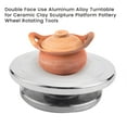 thumbnail image 2 of 12/15cm Double Face Use Aluminum Alloy Turntable for Ceramic Clay Sculpture Platform Pottery Wheel Rotating Tools,1*Double Face Turntable,silver, 2 of 8