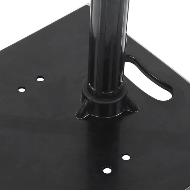Glewi Camiseta ajustable de béisbol y sóftbol, soporte de bateo de tubo de hierro resistente con diseño plegable para práctica de entrenamiento en interiores y exteriores (color negro
