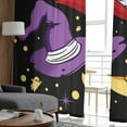thumbnail image 4 of Sheer Curtains 84 inches Long, Halloween Wicked Witch Hat Light Filtering Sheer Window Curtains Rod Pocket Voile Drapes for Bedroom Living Room, 52"W x 84"L 2 Panels, 4 of 7