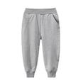 thumbnail image 1 of Odeerbi 18M-7Y Niños Niñas Algodón Pantalones de Deporte Deportivo Entrenamiento Pantalones de Jogger de Invierno de Color Sólido Pantalones de Joggers Sueltos, 1 of 4