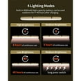 thumbnail image 2 of FELICON Type-C Rechargeable Camping Light Bar, IP66 Waterproof LED Tube, 33.86IN/86CM Tent Light 2000mAh Battery Foldable Inflatable Outdoor Light for Camping, Hiking, Traveling, Party (Khaki/ 2 PC), 2 of 6