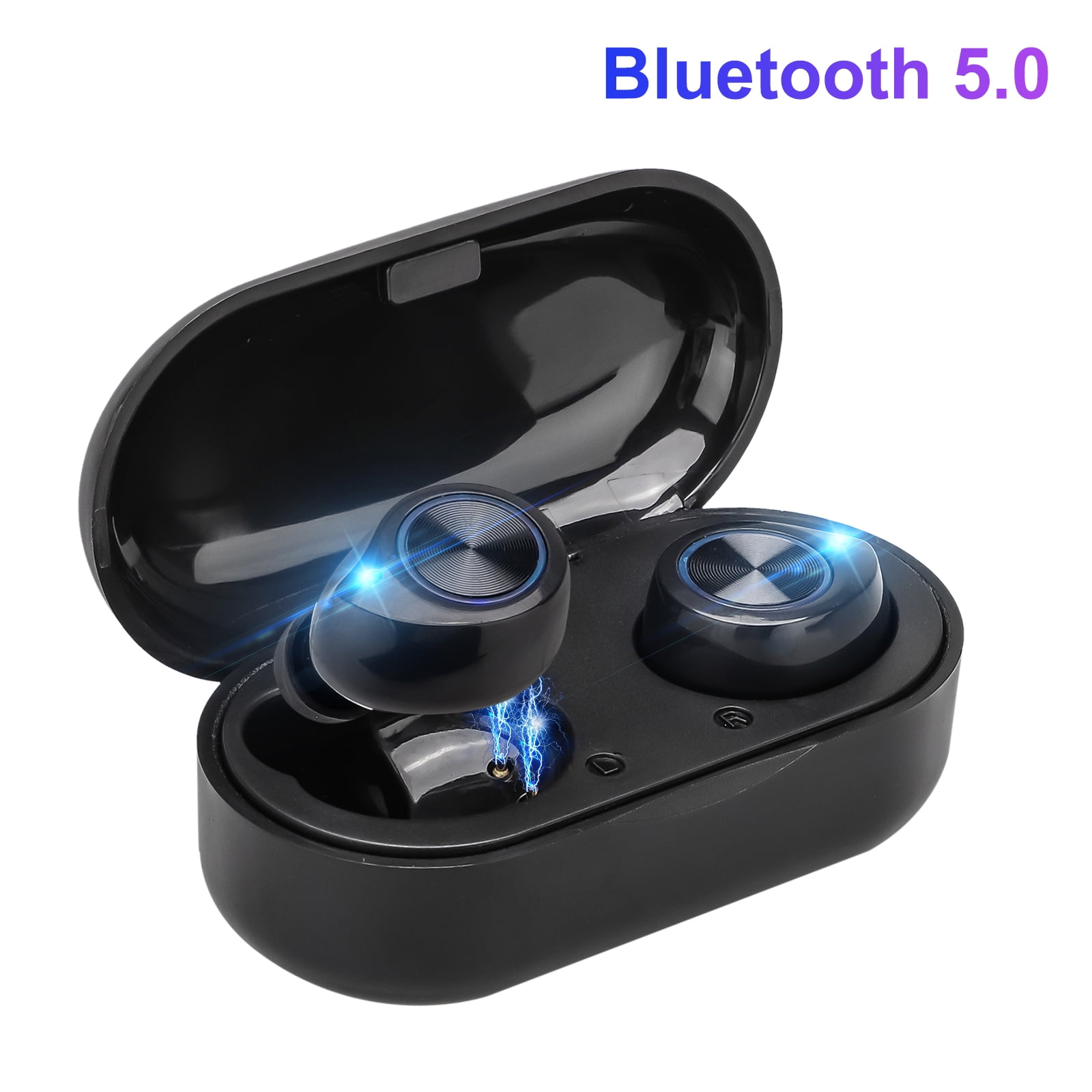 EEEKit TWS Wireless Earbuds, Wireless Headphones TW60 Bass Stereo Sound Bluetooth 5.0 Earbuds IPX7 Waterproof Sports Fitness Headset with Noise Cancelling Mic for iOS Android Smart Phones Tablets