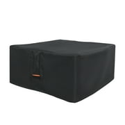 Seamander Waterproof Fire Pit Cover,Square,32"L*32"W*16"H,Black