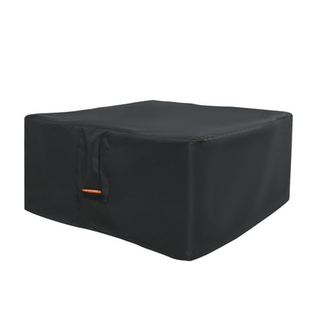 Seamander Waterproof Fire Pit Cover,Square,32"L*32"W*16"H,Black