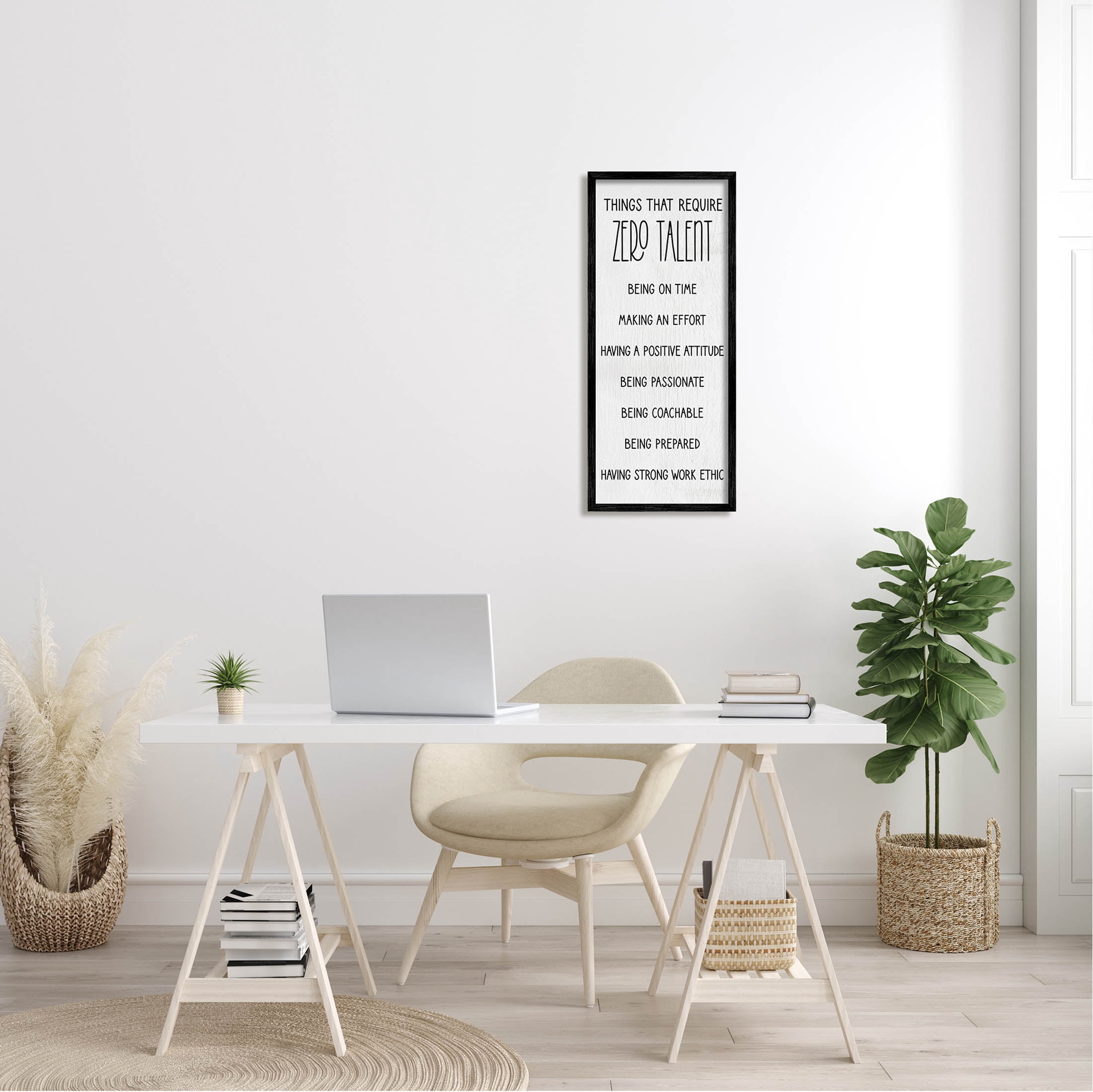 Stupell Industries Things That Require Zero Talent List Graphic Art Black Framed Art Print Wall Art, Design by Lil' Rue