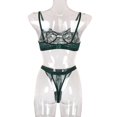 thumbnail image 2 of 2Pcs Lace Hot Underwear Set Bra Underpant Gift for Women, 2 of 9