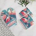 thumbnail image 5 of Flamingo Oven Mitts And Pot Holders Sets of 4 Oven Gloves Set Potholders for Kitchen Cooking Baking Grilling Anti Scald Hot Pads And Heat Resistant, 5 of 6